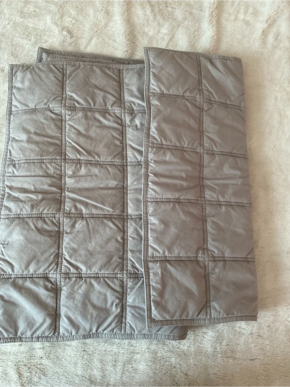 West Elm 2 organic cotton quilted gray sham